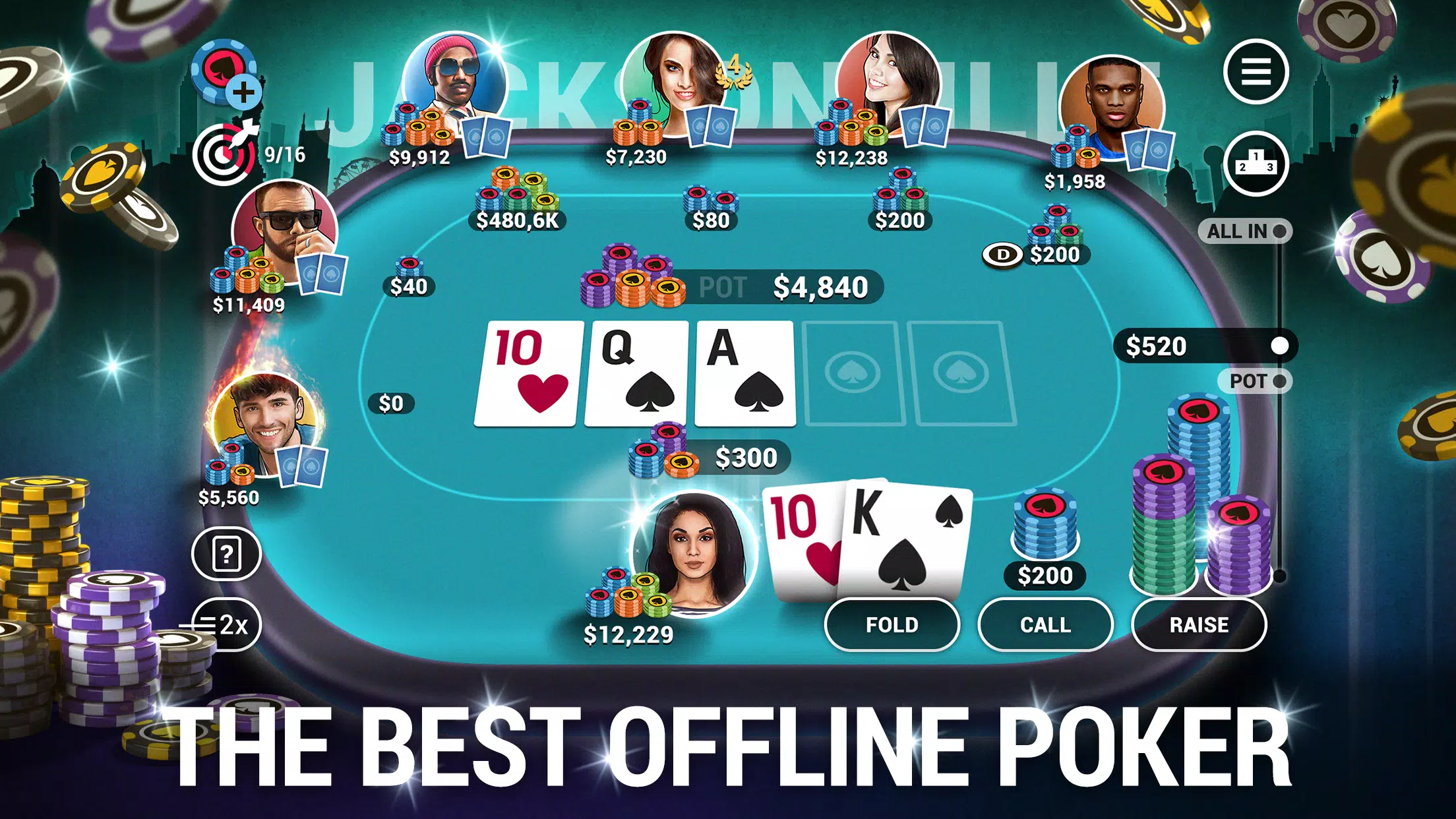 Poker World, Offline TX Holdem Capture d'écran 0