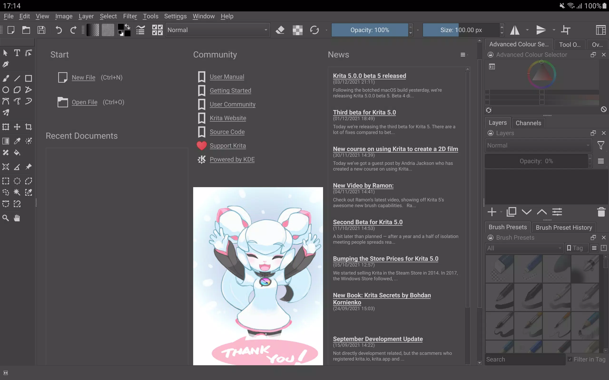 Krita ภาพหน้าจอ 1