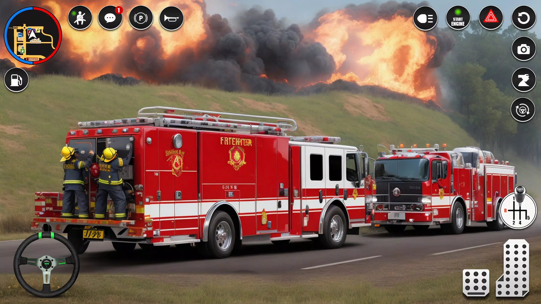 Schermata Fire Truck Rescue Sim Games 3d 3