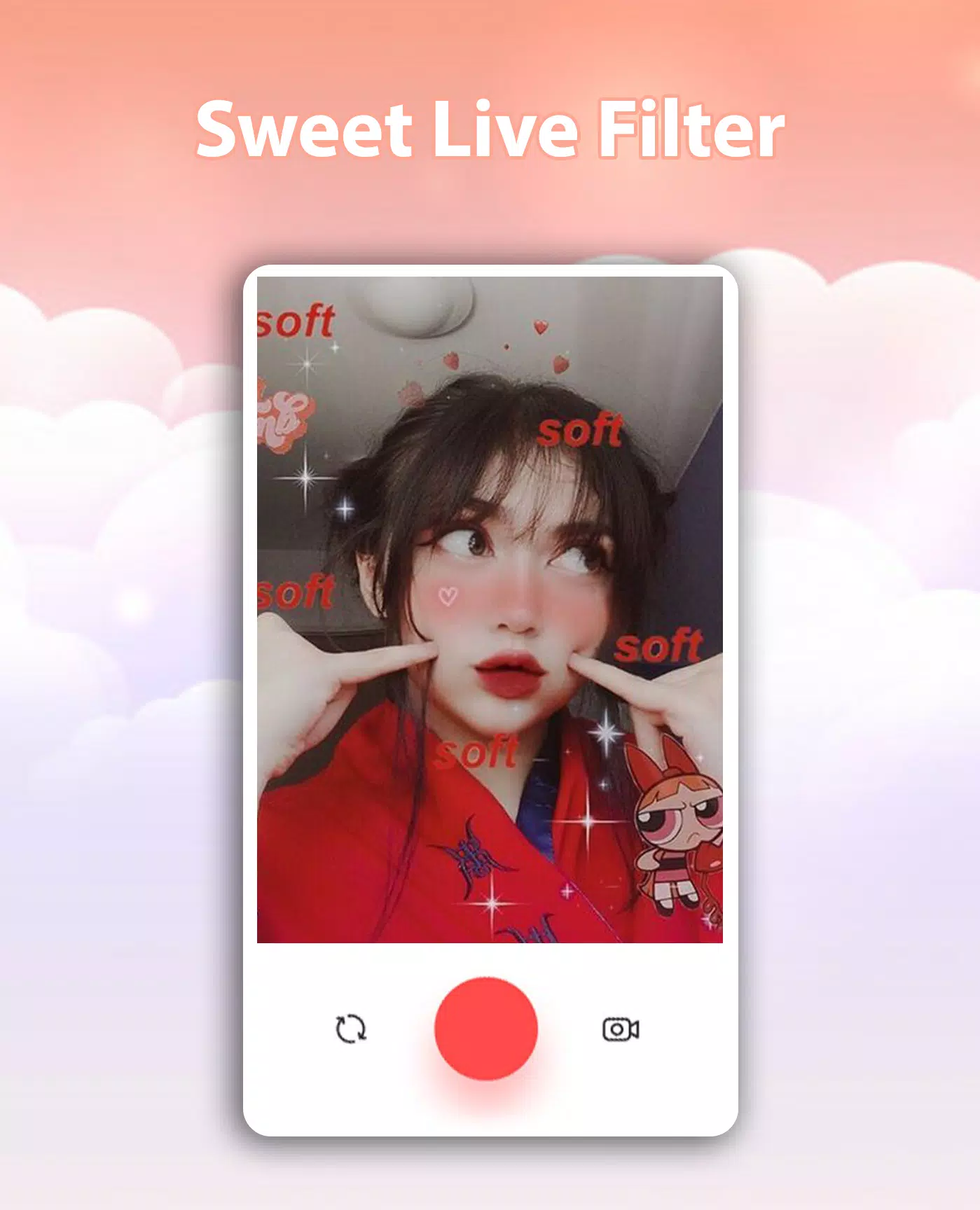 Sweet Live Filter Face Camera Captura de pantalla 0