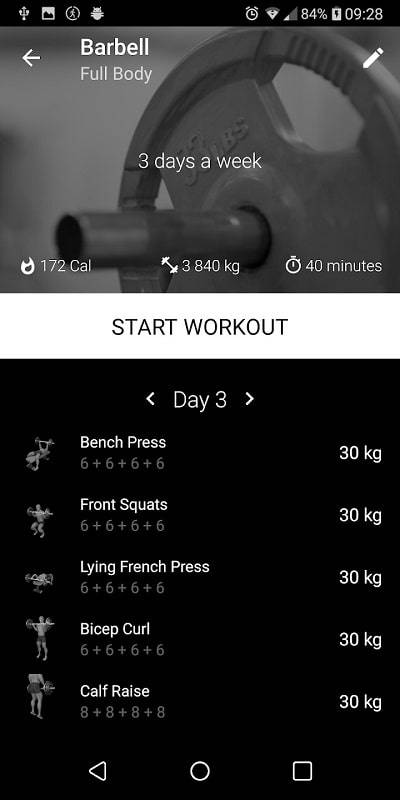 Barbell Home Workout ภาพหน้าจอ 1