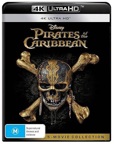 4K UHD Piratas de la colección del Caribe 5-Movie