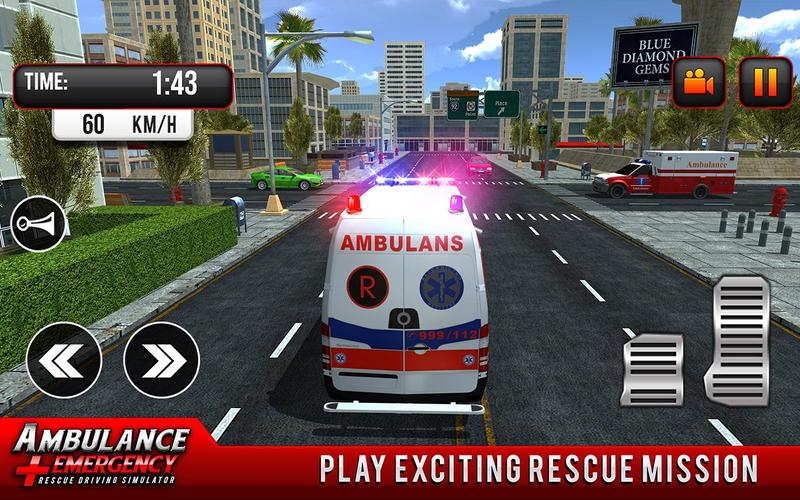 911 Ambulance City Rescue Game應用截圖第1張