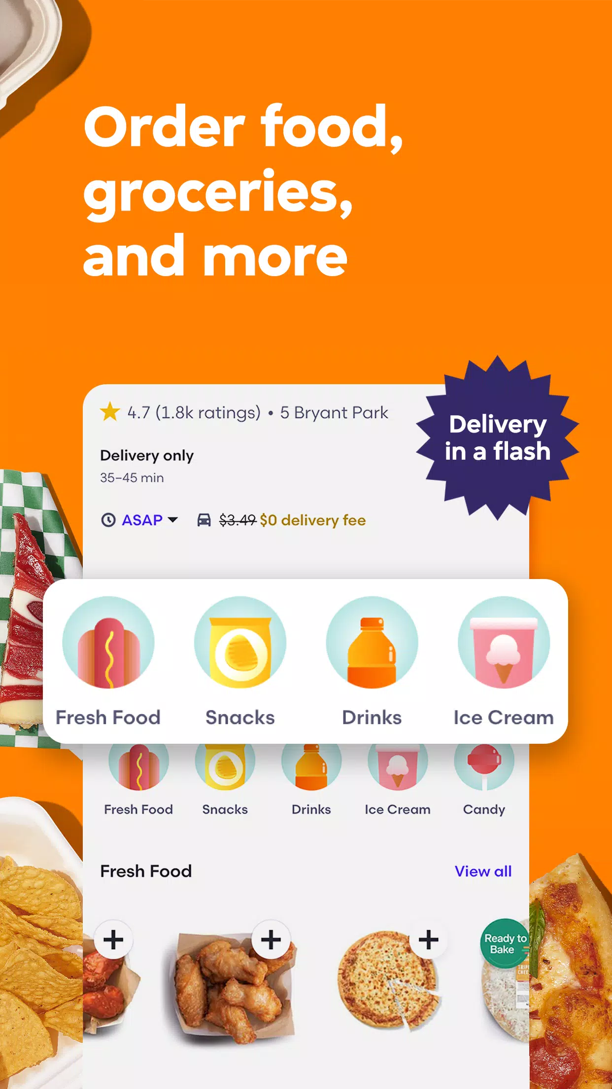 Grubhub: Food Delivery スクリーンショット 1