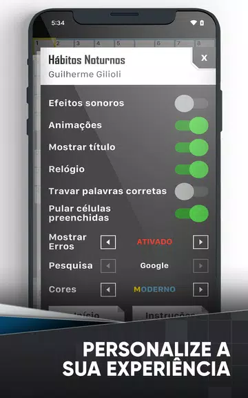 Palavras Cruzadas em Português Screenshot 2