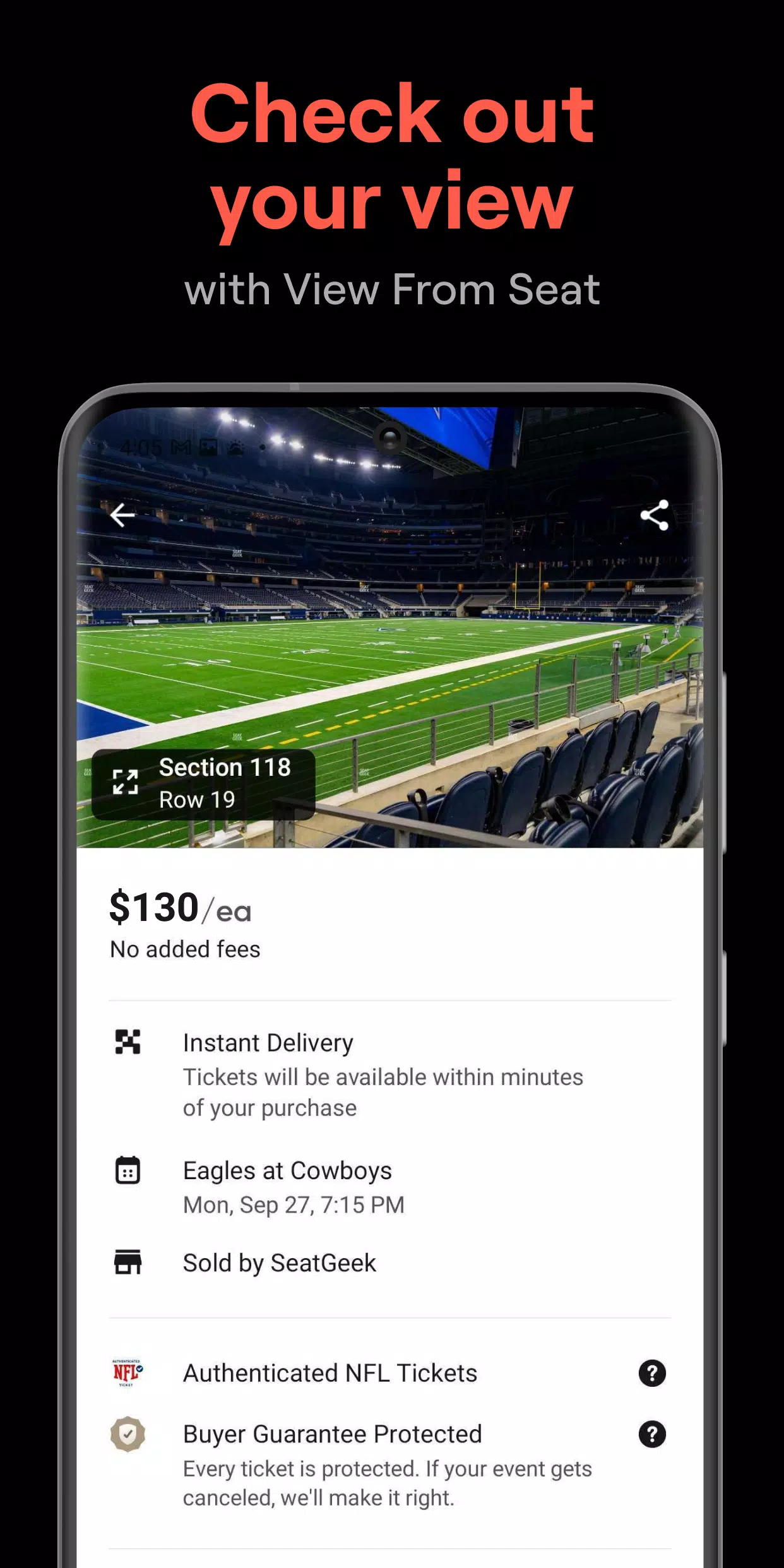 SeatGeek – Tickets to Events Captura de pantalla 2