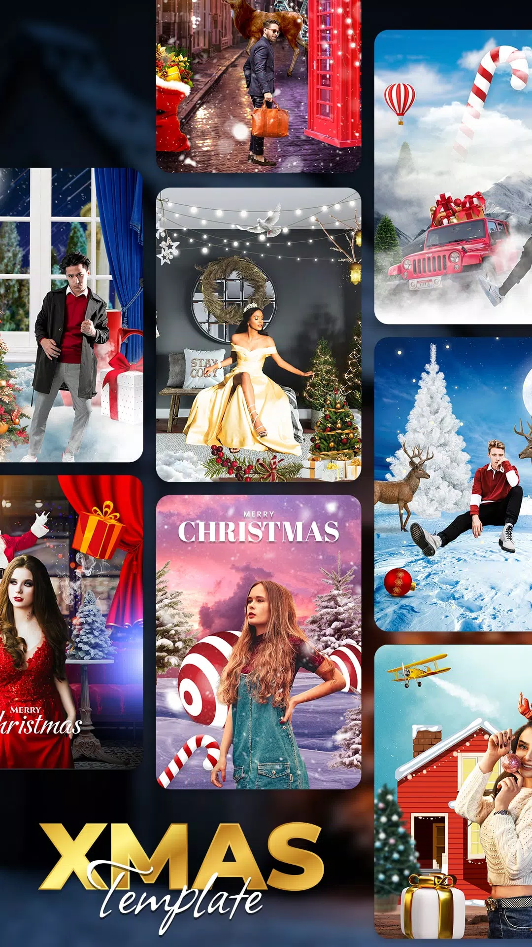 Christmas Photo Frames, Editor Capture d'écran 2