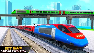 City Train Driving Train Games स्क्रीनशॉट 3