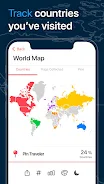 Pin Traveler: Mapa de Viagem Captura de tela 1