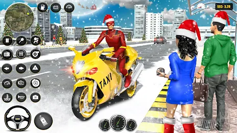 Superhero Bike Taxi: Bike Game 스크린샷 0