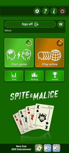 Spite & Malice Captura de pantalla 0
