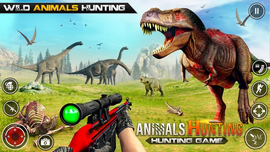 Dinosaur Hunting Gun Games Schermafbeelding 0