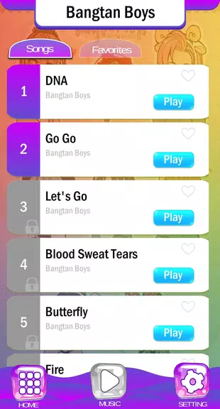 BTS Chibi Piano Tiles 스크린샷 1