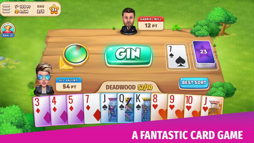 Gin Rummy Stars - Card Game Скриншот 0
