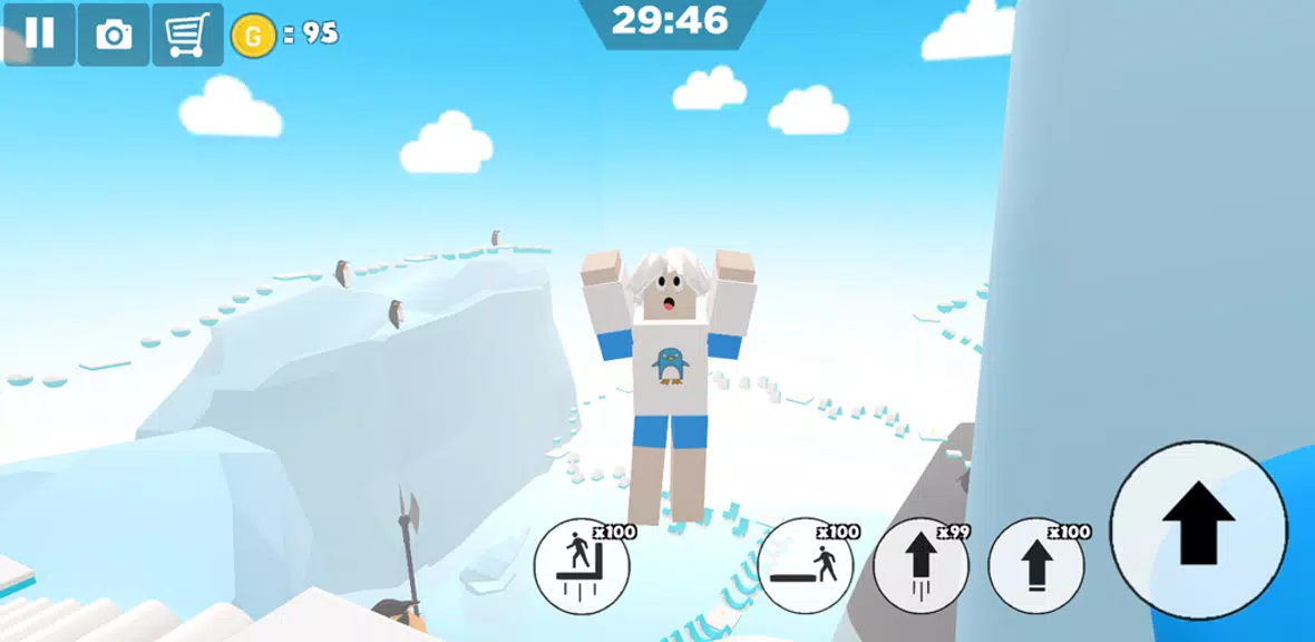 Ice snow island parkour Schermafbeelding 1