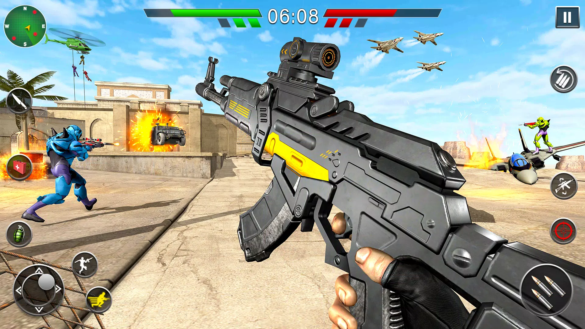 Robot Gun Battle: Offline FPS Schermafbeelding 1