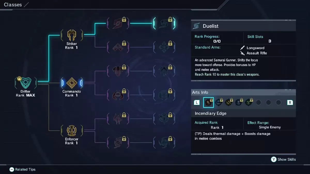 Pilihan Kelas Duelist di Xenoblade Chronicles x