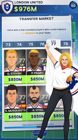 Idle Eleven - Soccer tycoon Mod Zrzut ekranu 3