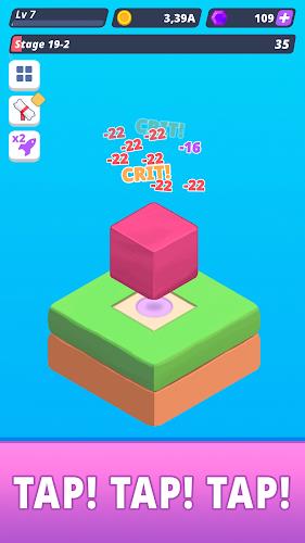 Tap Tap Cube - Idle Clicker Schermafbeelding 1