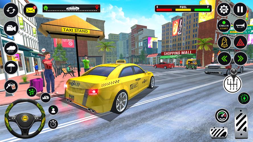 US Taxi Car Parking Simulator Скриншот 3
