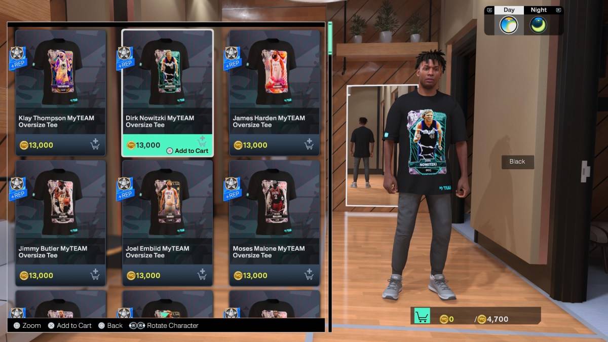 Mặc và kiếm quần áo thứ tư ở NBA 2K25.