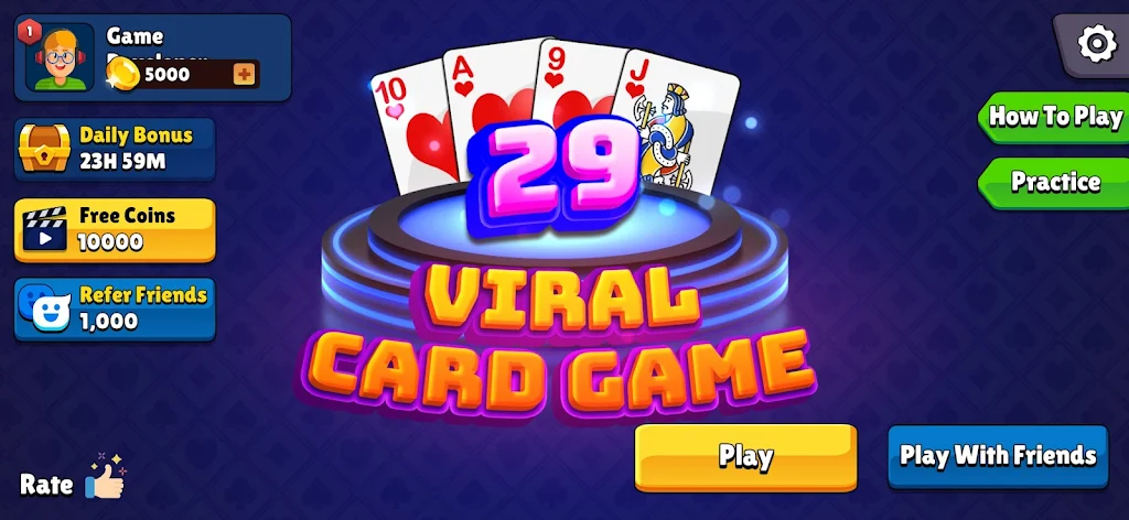 Viral 29 Card Game Capture d'écran 0