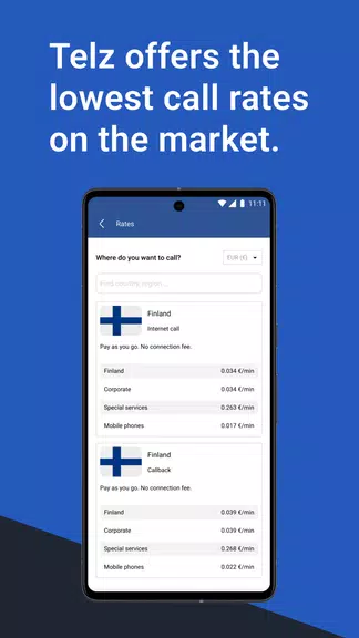 Schermata International calling app 3