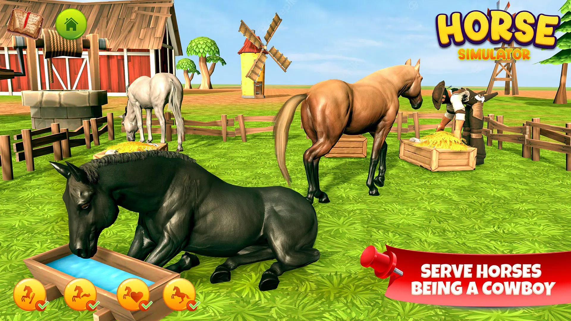 Horse Simulator Family Game 3D Скриншот 1