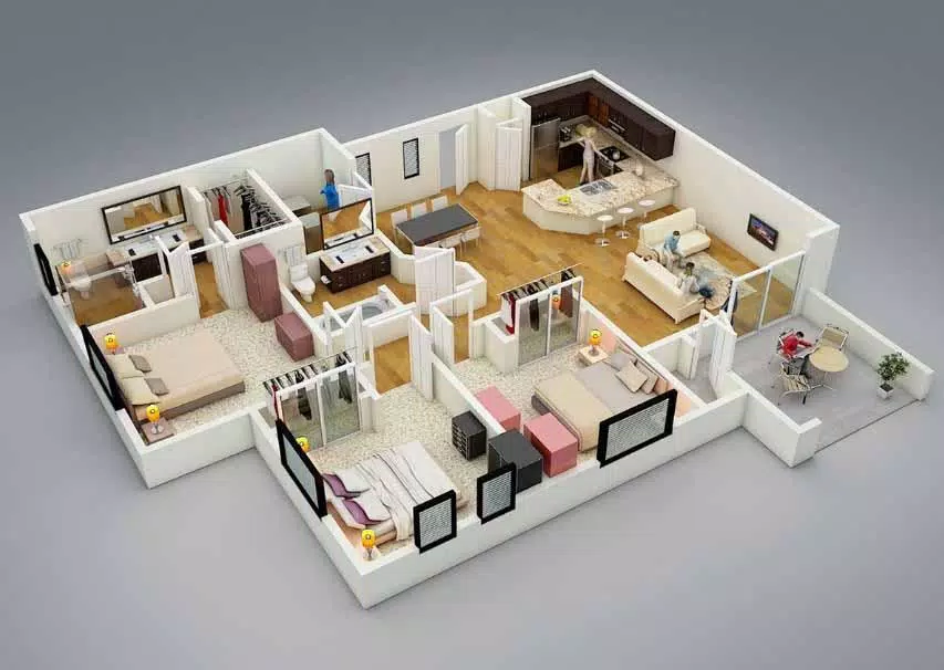 3D small house design Captura de tela 1