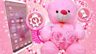 Pink Teddy Bear Theme應用截圖第3張