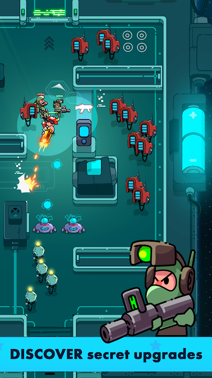 Space Squad: Crash Robots Tangkapan skrin 0