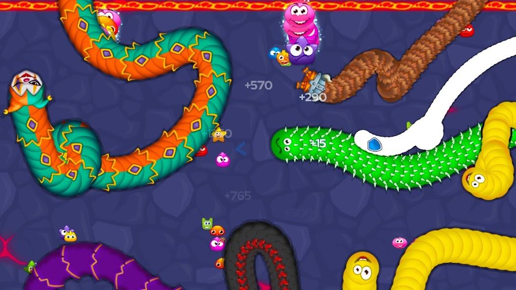 Worm Hunt - Snake game iO zone Mod Schermafbeelding 0