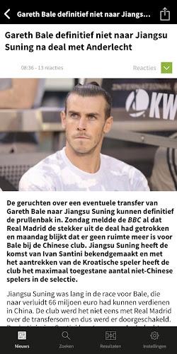 Voetbalzone Schermafbeelding 1