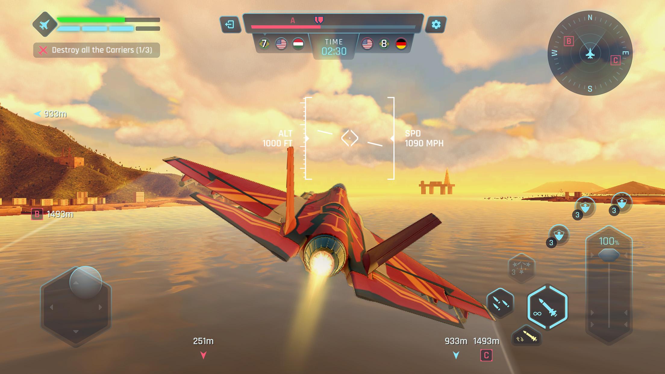 Sky Warriors: Flugzeugspiel Screenshot 1