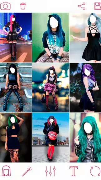 Schermata Emo Makeup & Gothic Photo App 1