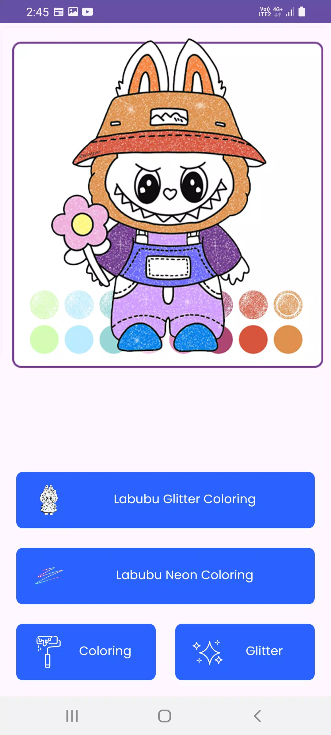 Labubu Glitter Coloring स्क्रीनशॉट 0