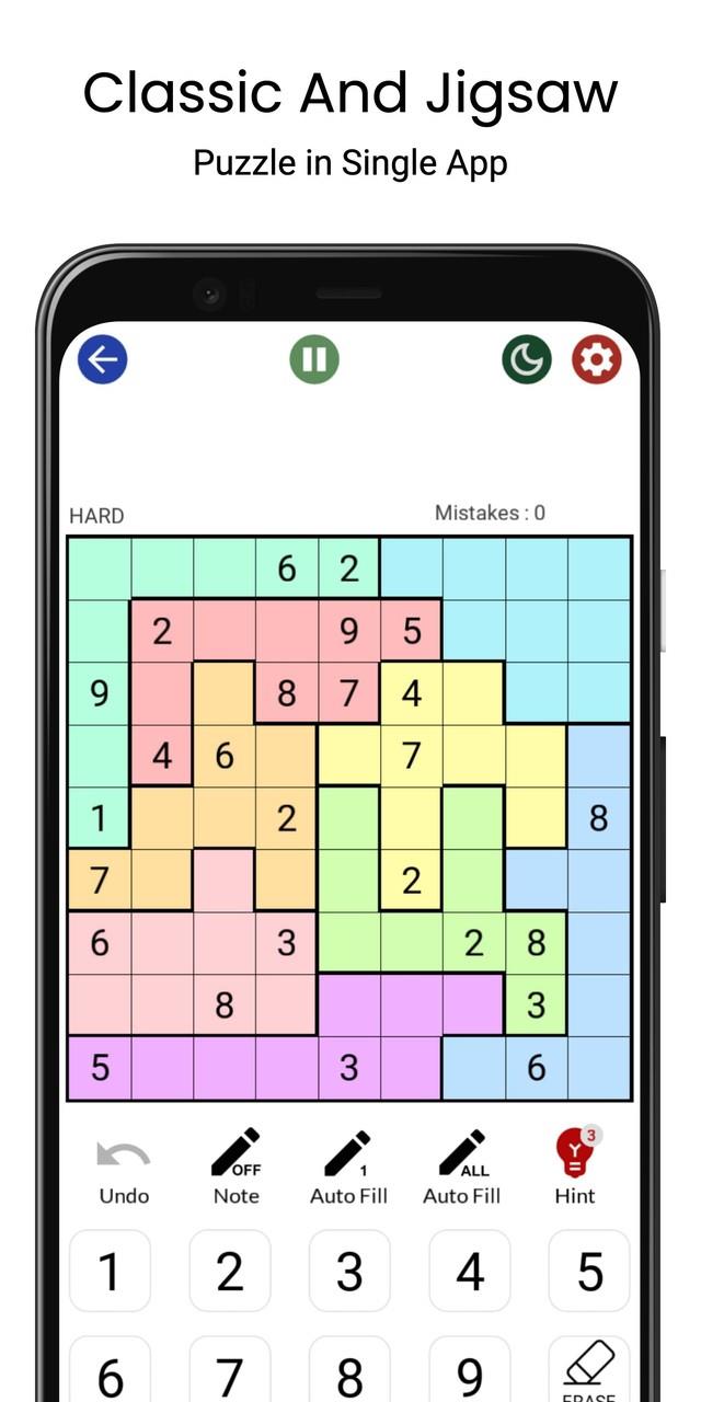 Sudoku - Classic & Jigsaw ဖန်သားပြင်ဓာတ်ပုံ 2