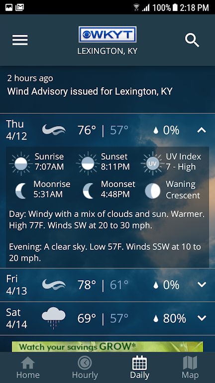 WKYT Weather Ảnh chụp màn hình 3