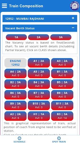 Rail Reservation Chart & PNR Capture d'écran 1