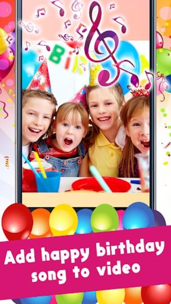 Schermata Happy Birthday Video Maker With Music And Photos 0