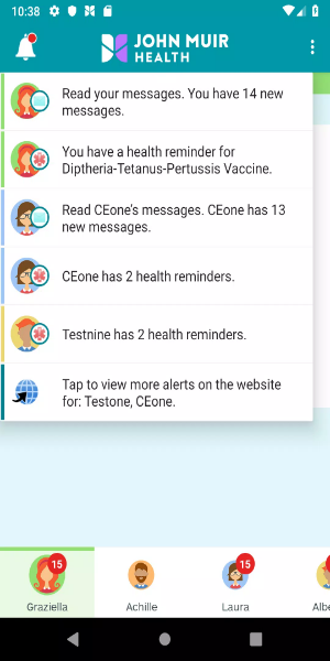 MyJohnMuirHealth Screenshot 2