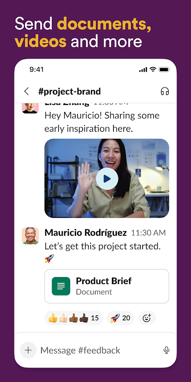 Slack ภาพหน้าจอ 3