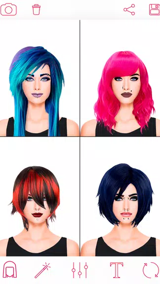 Schermata Emo Makeup & Gothic Photo App 0