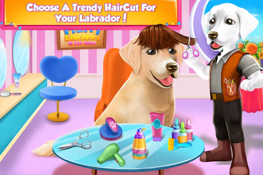 Schermata Fluffy Labradors at Hair Salon 2