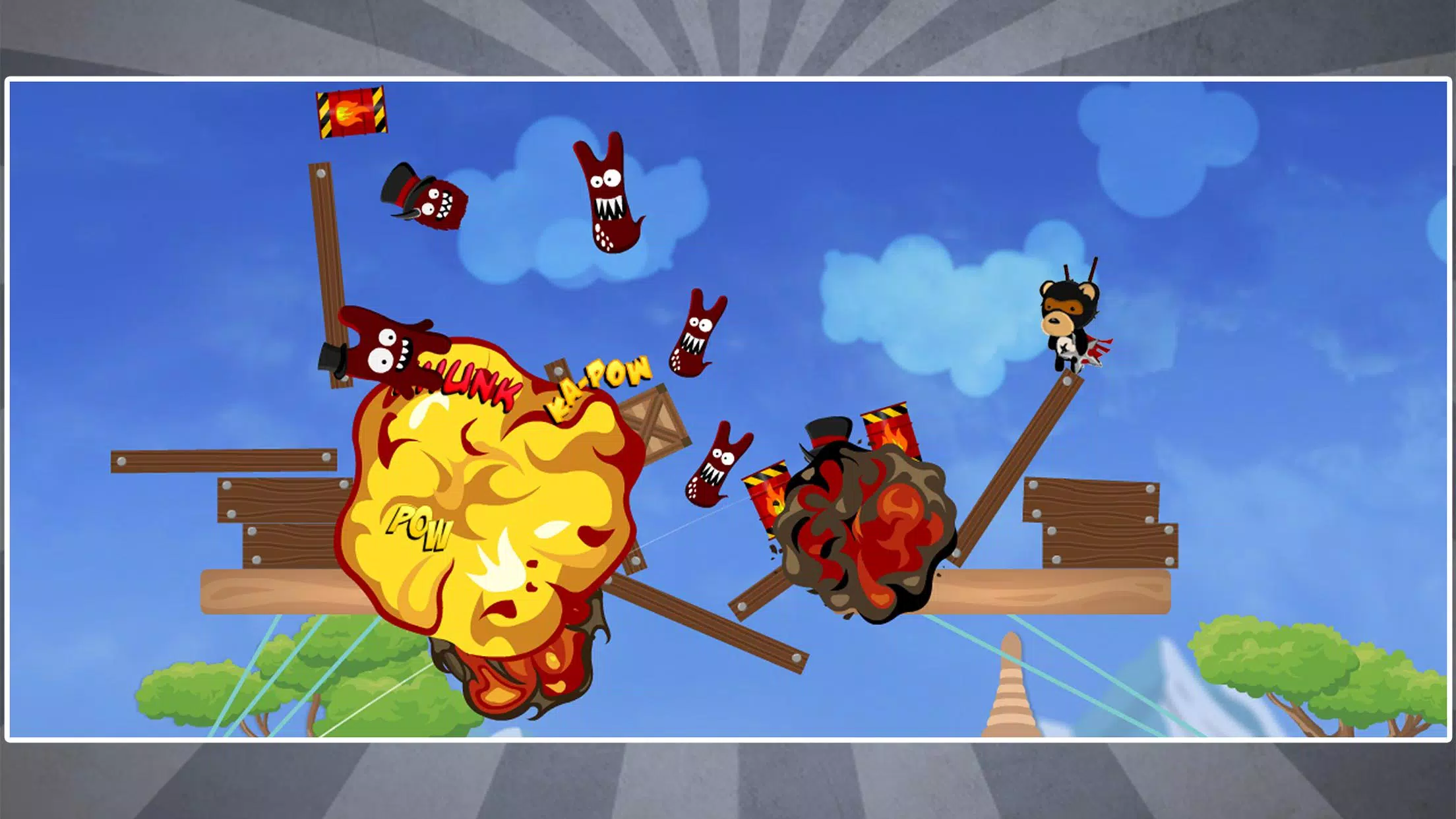 Ninja Bear: Slingshot Shooter Capture d'écran 2