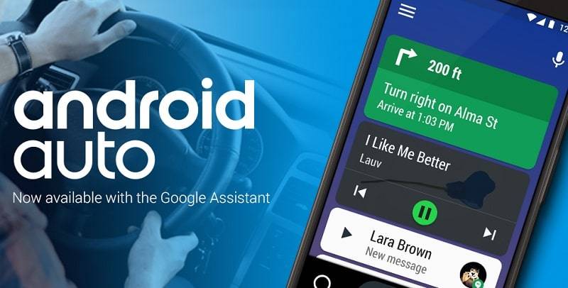 Android Auto – Google Maps, Media & Messaging स्क्रीनशॉट 0