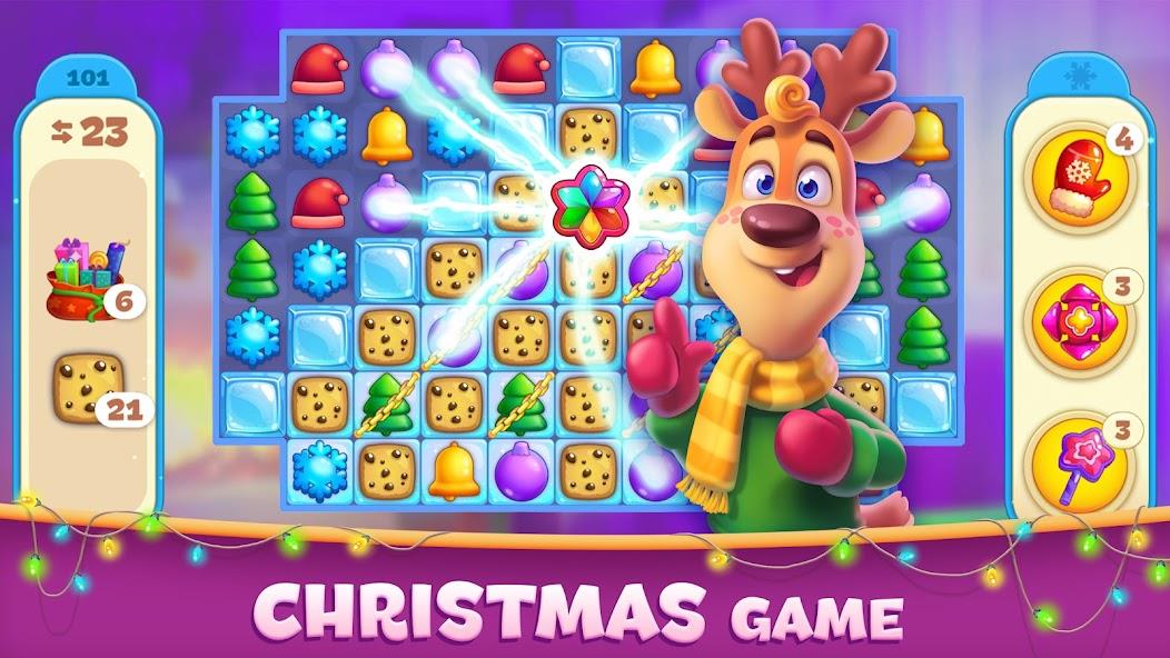 Christmas Sweeper 4 - Match-3 Mod Ảnh chụp màn hình 0