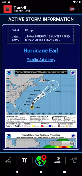 Track-It Hurricane Tracker Tangkapan skrin 1