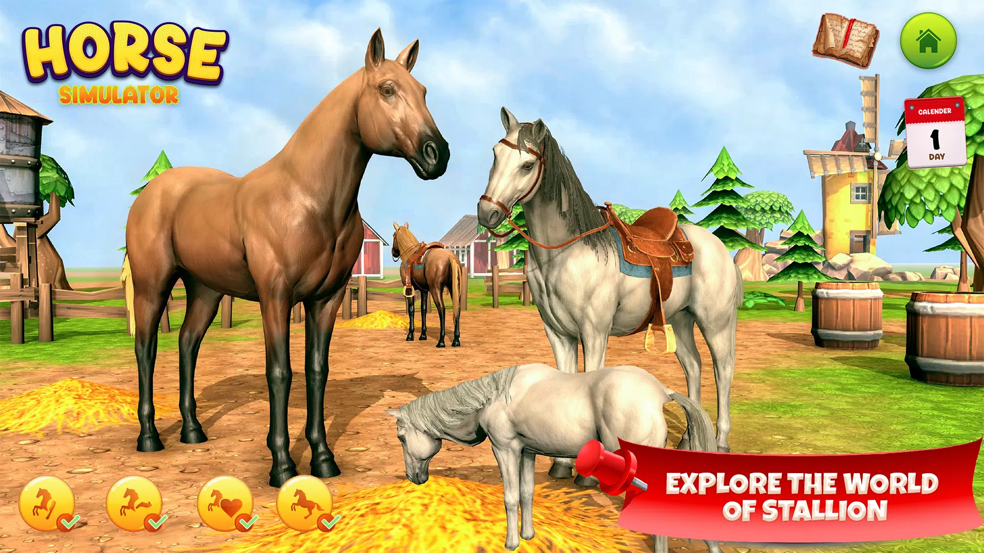 Horse Simulator Family Game 3D Скриншот 3