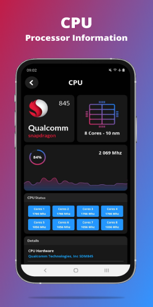 G-CPU:Monitor CPU, RAM, Widget Screenshot 2